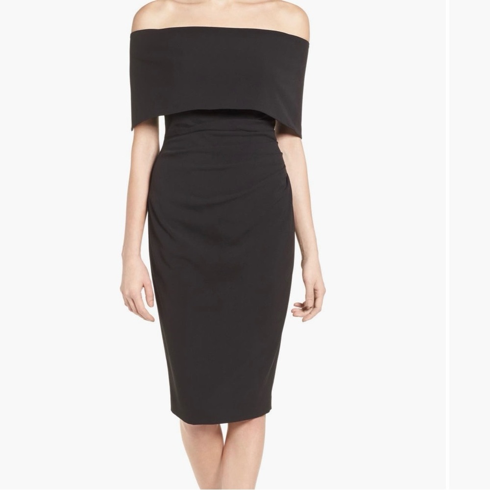 Vince Camuto Black Popover cocktail dress, Sz 2